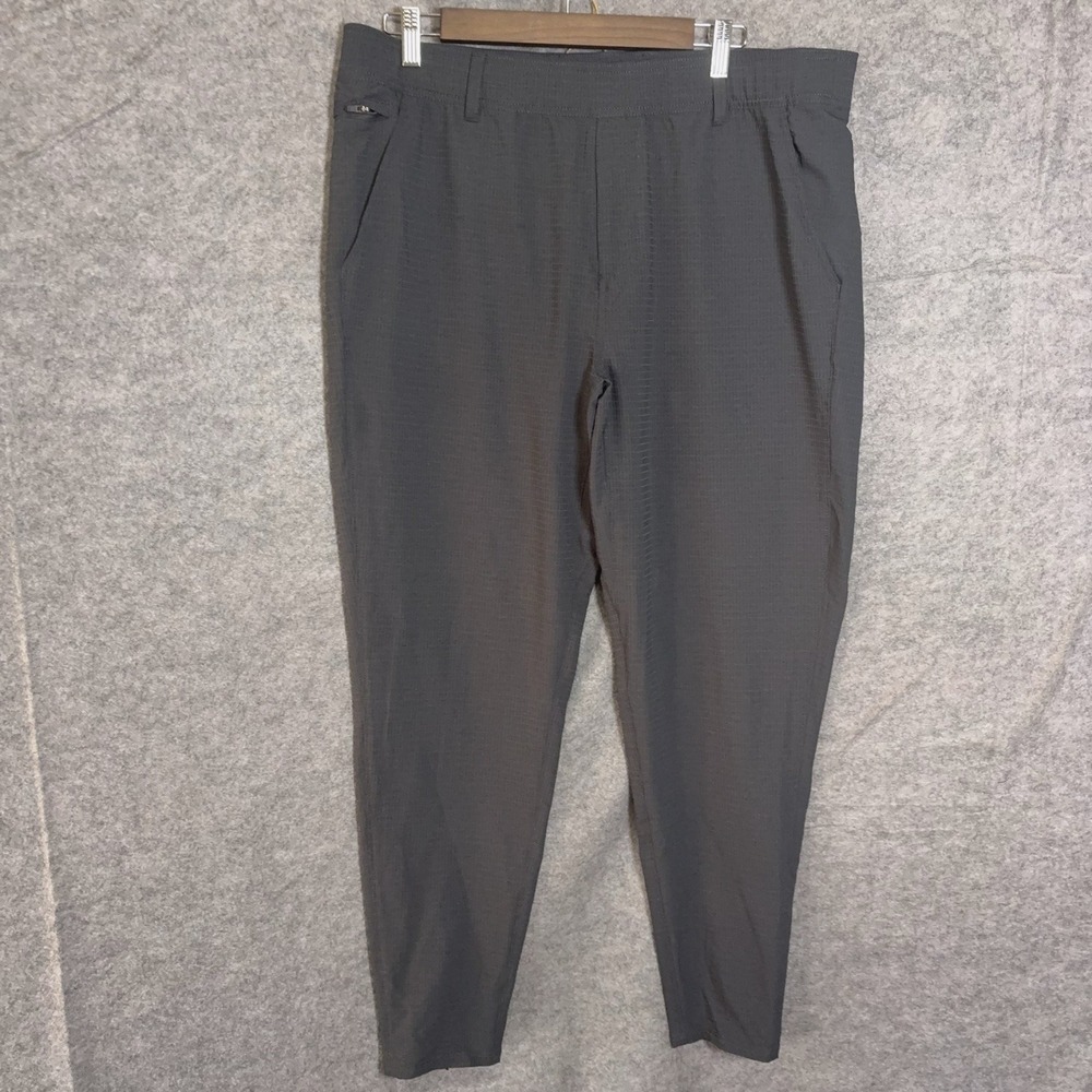 Anderson Ord Pants Mens 36X30 Gray Tapered Ripstop Zip Ankle Stretch Performance